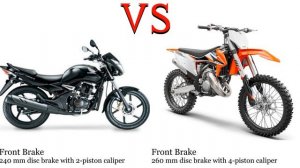 Honda CBF 150 vs KTM SX 125 Test specification comparison