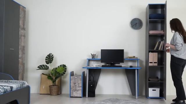 Модульная система для молодёжной комнаты Индиго (моби) смотреть онлайн