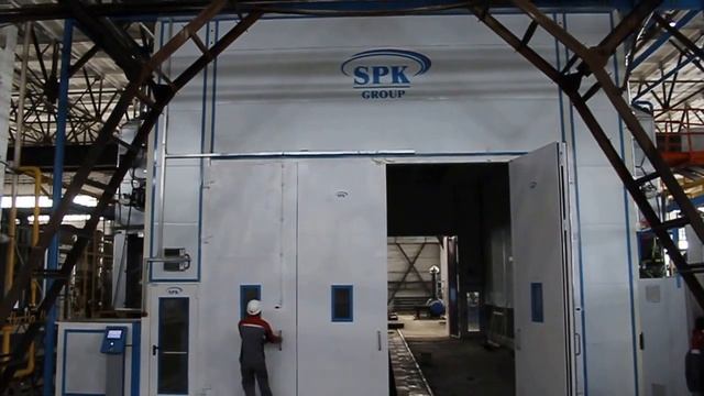 Покрасочно-сушильные камеры для нефтегазовой отрасли / Окрасочная камера для труб смотреть онлайн