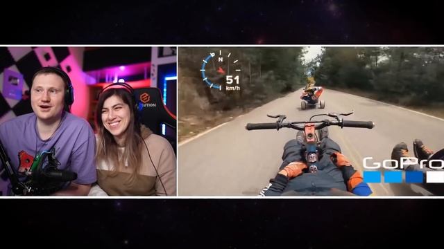 ЕДУТ С ГОРЫ 100км/ч И ПАДАЮТ ПО ДОРОГЕ | РЕАКЦИЯ на Yuri The Professional смотреть онлайн