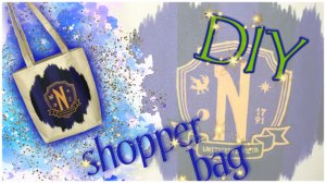 DIY:?Сумка-шоппер своими руками?//Как сшить шоппер легко!!! +ручная роспись???