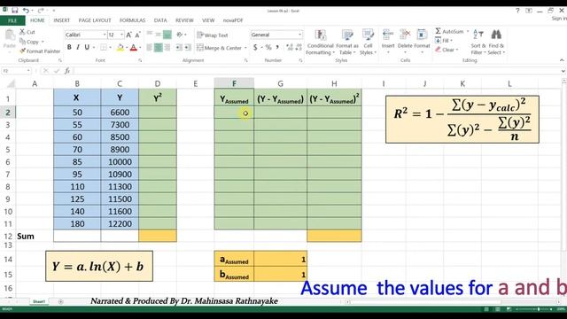 Microsoft Excel for Chemical Engineers 06 - Nonlinear Regression and Least Square Method смотреть онлайн