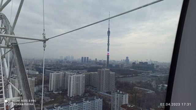 самое большое колесо обозрения в Москве #солнцемосквы #колесообозрения #видымосквы
