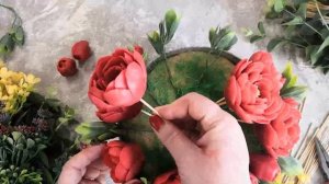 Заливка мыла в силиконовую форму. Составляем букет из мыла.