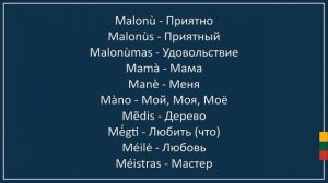 Мини словарь 📖 3 из 5 🇱🇹 Литовский язык
