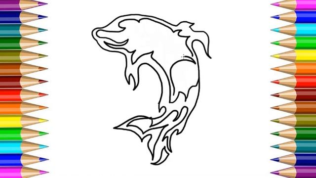 How To Draw A Dragon Tattoo Design-khmer draw cartoon dolphin. смотреть онлайн