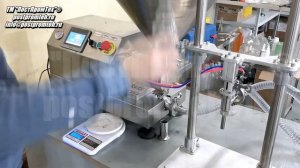 Полуавтомат розлива вязких продуктов. Дозатор с кулачковым насосом. Оборудование для фасовки.