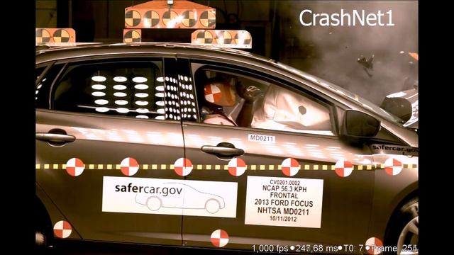 Ford Focus | 2013 | Frontal Crash Test | NHTSA High Speed Cam | CrashNet1 смотреть онлайн