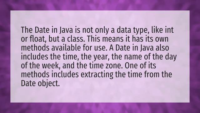 Does Java have a date data type? смотреть онлайн