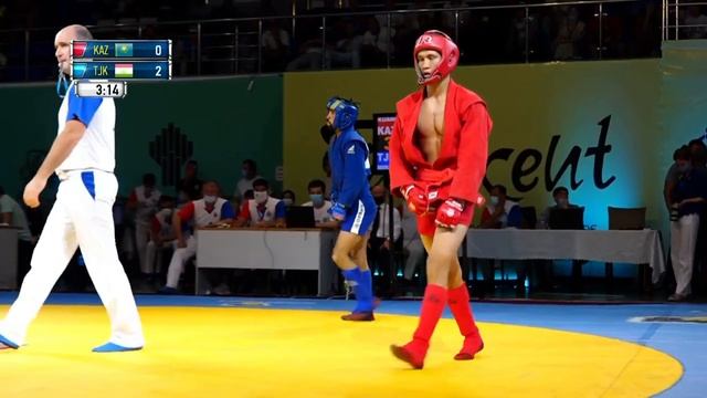 KUANGALIYEV (KAZ) vs MIRZOZODA (TJK). Combat SAMBO 58 kg. Asian SAMBO Championships 2021 смотреть онлайн