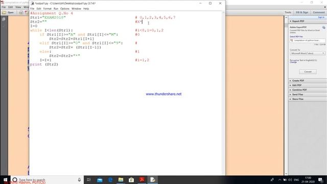 CLASS XII- OUTPUT QUESTION BASED ON STRING CONVERSION/MANIPULATION IN PYTHON LANGUAGE
