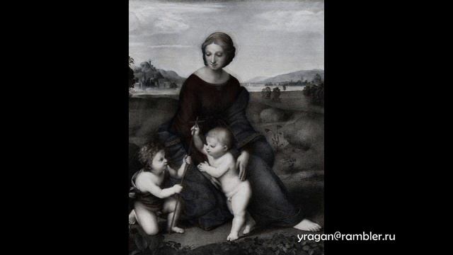 МАДОННА В ЗЕЛЕНИ РАФАЭЛЬ (RAFAELLO DI GIOVANNI SANTI)описание