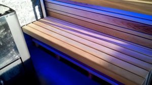 Светодиодная LED подсветка в сауне