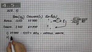 Упражнение 327. Вариант 2. Математика 5 класс Виленкин Н.Я.