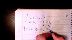 Integral of sin(3x) (substitution), How to integrate, Indefinite Integral, Integration, Calculus