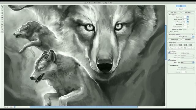Digital Art Painting - Fantasy Art - How To Paint A Wolf Spirit - Timelapse Part 3 смотреть онлайн