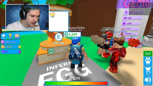 *NEW* BLOWING THE BIGGEST POSSIBLE BUBBLE IN BUBBLE GUM SIMULATOR!! *INSANE* (Roblox) смотреть онлайн