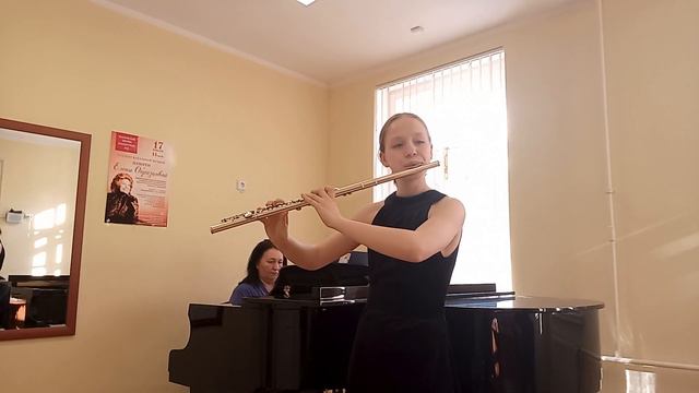 Грибова Влада. Сольное исполнение. Группа В. Ф. Пуленк Соната для флейты и фортепиано 2 часть. смотреть онлайн