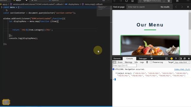 JavaScript full project for beginners | creating menu #JavaScript #Javascriptfullproject