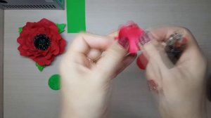 DIY Маки из фоамирана на ободке и заколках под вышиванку.  МК Украшение на голову Маки.