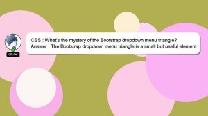 CSS : What's the mystery of the Bootstrap dropdown menu triangle?