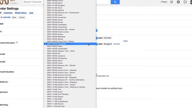 Google Apps - Calendar - Additional Timezone Settings смотреть онлайн