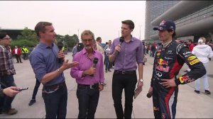 Chinese Grand Prix: Mark Webber's 'wheelie'