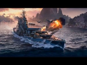 Линкор KEARSARGE 253К Урона! 7 уничтожил Мир кораблей World of Warships