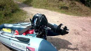 На лодке ПВХ Флагман 330U Мотор гладиатор 9.8 по Енисею п. Луговское Красноярский край