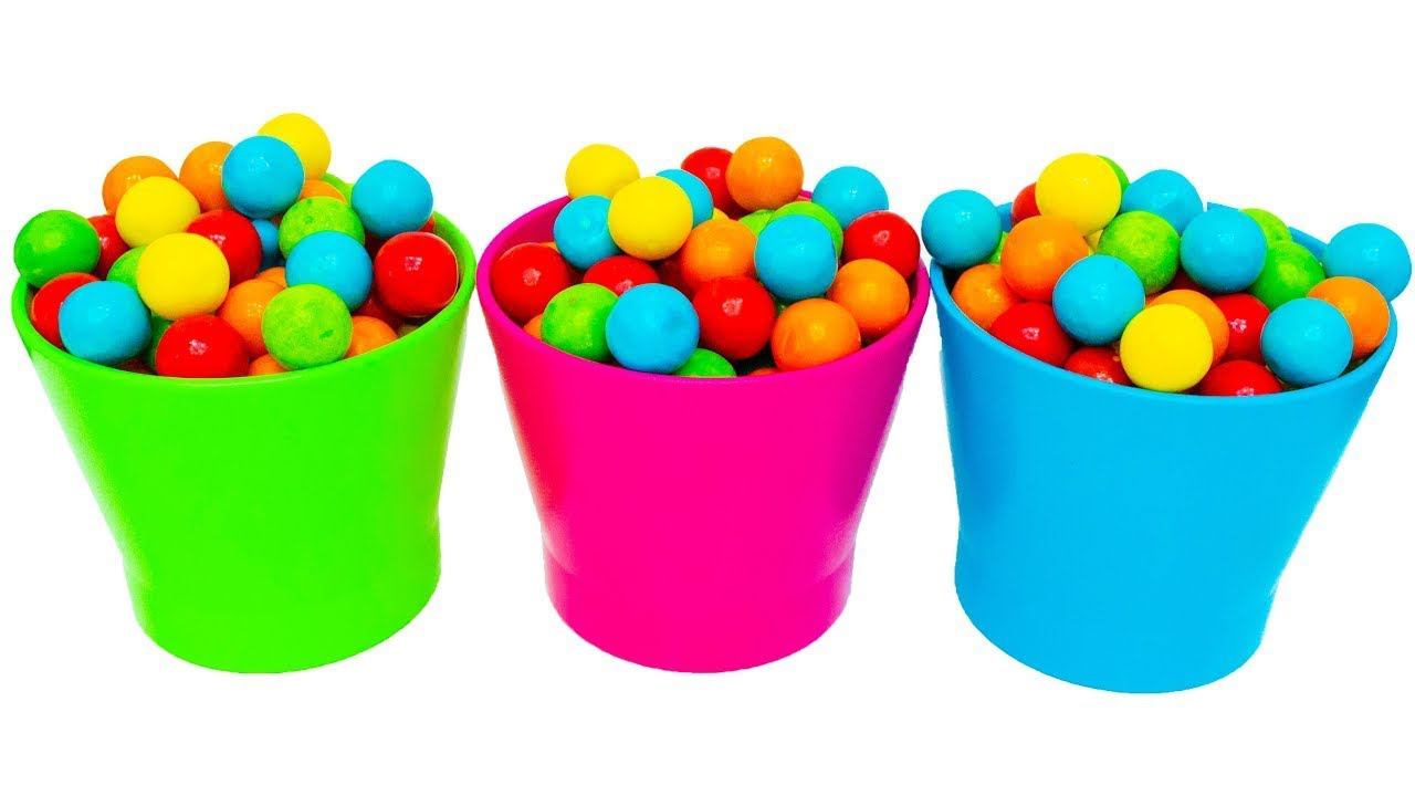 Яркие Ведерки с Сюрпризами - Учим Цвета в Развивающем видео смотреть онлайн