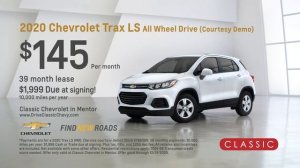 2020 Chevrolet Trax LS AWD Lease for only $145/month!