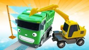 Видео про машинки помощники и игрушки из мультика Автобус Тайо работы на стройке!.mp4