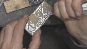 Химическое лужение печатных плат жидким оловом.