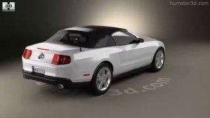 Ford Mustang V6 Convertible with HQ interior 2010 3D model by Hum3D.com