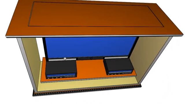 Моторизированная тумба с ТВ. смотреть онлайн