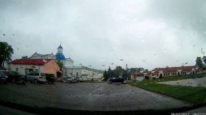 # 1 The view from the car. Zhirovichi-the castle of Mir. Belarus. Вид из авто. Жировичи-Мир