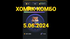 КРИПТОВАЛЮТА Хомяк комбо 5.06.2024