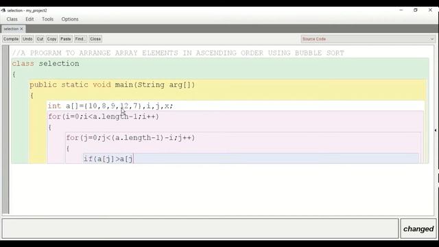 JAVA | ARRAY | SORTING | SORTING USING BUBBLE SORT | смотреть онлайн