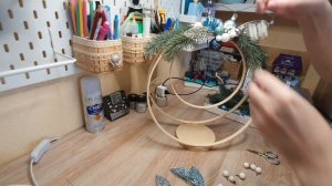 Новогодний декор своими руками [] Интерьерное украшение на кольцах []