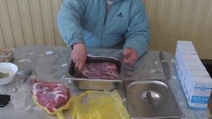 Баранина. Сыровяление, Копчение горячим способом. Подготовка мяса...