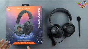 JBL Quantum 100 by Harman Wired Over Ear Gaming Headphones with Detachable Mic for PC, Mobile Lapto