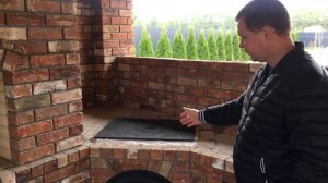 Барбекю комплекс с тандыром , и печью под казан, из кирпича ручной формовки, в Подмосковье.