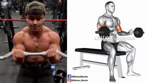 BARBELL ARM WORKOUT (WRIST - BICEPS - TRICEPS) GYM AND HOME