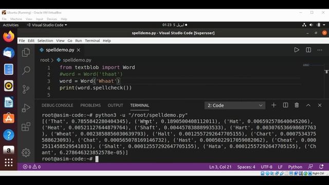 TextBlob For Spell Checking and Correction in Python