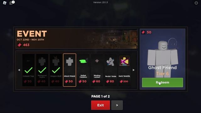 Roblox Evade- All Tier 6 Items Showcase (Halloween Event 2022) смотреть онлайн