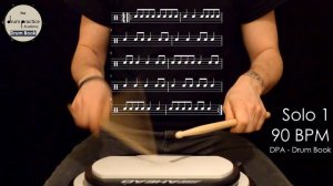 Drum Exercise for Snare and Practice Pad | Beginner Drum Lesson for Practice Pad | Solo 1 at 90 bpm