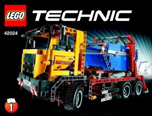 Lego Technic 42024 Container Truck animation/ speed build