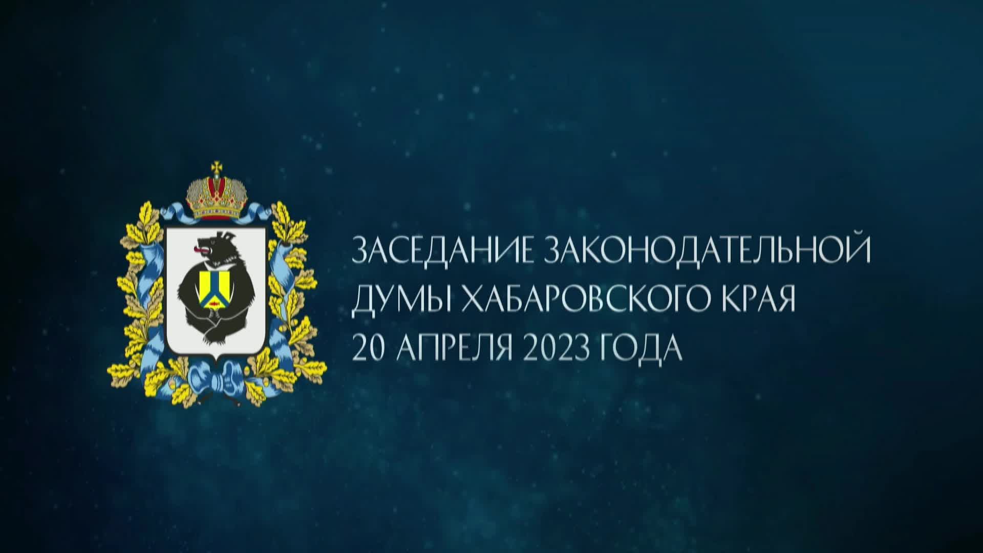 Очередное заседание Законодательной  Думы Хабаровского края 20 апреля 2023 года
