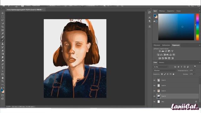 Процесс рисования Millie Bobby Brown. // Stranger Things. смотреть онлайн
