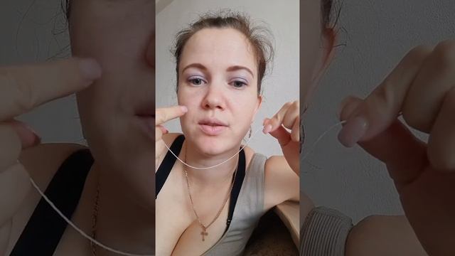 Обучалка как завязать нитку языком